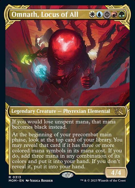 Omnath, Locus of All is a top 10 commander, so I could see some people shying away from a popular commander, but Myojin tribal is anything but popular. . Omnath locus of all